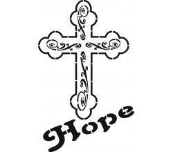 Stencil Schablone Kreuz Hope (2)
